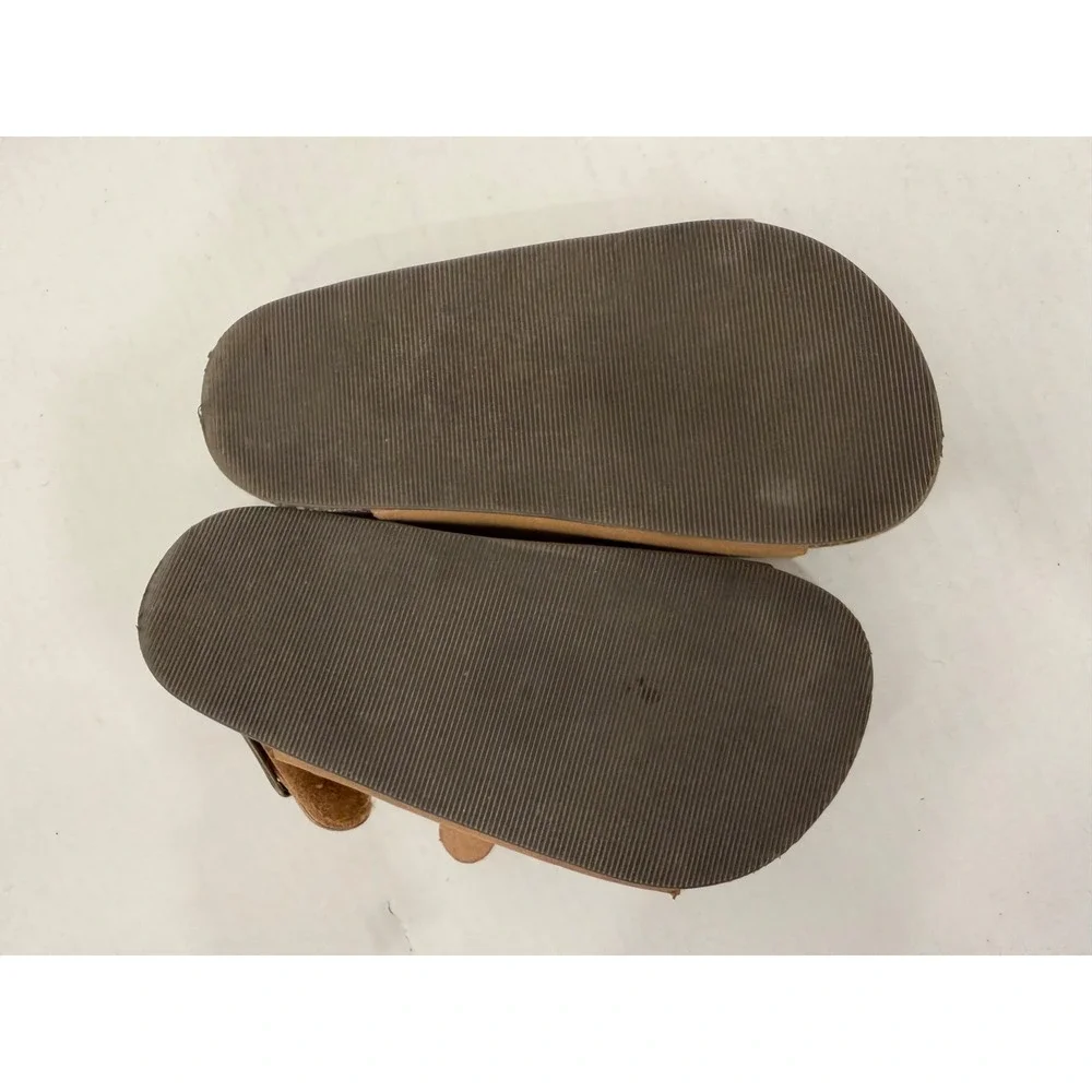 Old Navy Sandals Earth Sanda 9‎ Tan Faux Suede Double Strap Buckle Toddler Shoes